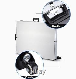 Aluminum Display Case Showcase 32x24 Trade Show f Card Coin Jewelry + wheels