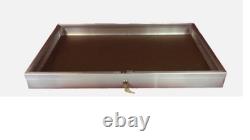 Aluminum Display Case Side Opening 34 x 22 x 3 Glass Top Showcase for Trade Show