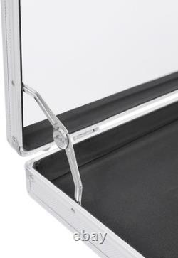 Aluminum Display Case Side Opening 34 x 22 x 3 Glass Top Showcase for Trade Show