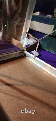 Aluminum Display Coin, jewelry, Case 34 1/2 × 22 With LED Lights With Lock