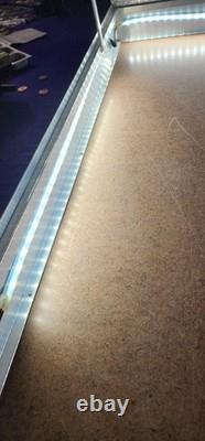 Aluminum Display Coin, jewelry, Case 34 1/2 × 22 With LED Lights With Lock