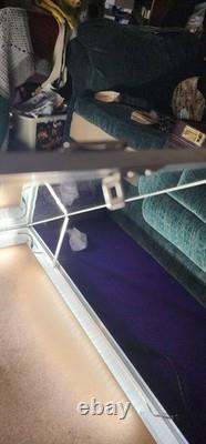 Aluminum Display Coin, jewelry, Case 34 1/2 × 22 With LED Lights With Lock