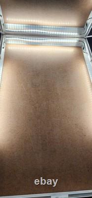 Aluminum Display Coin, jewelry, Case 34 1/2 × 22 With LED Lights With Lock