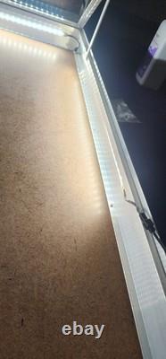 Aluminum Display Coin, jewelry, Case 34 1/2 × 22 With LED Lights With Lock