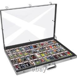 Aluminum Glass Display Case for Cards Lockable Trade Show Jewelry Collectibles
