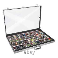 Aluminum Glass Display Case for Cards, XL Large Table Top Display Case