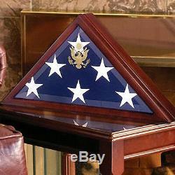 American Military Deluxe Flag Case Burial Flag Box, American flag display case