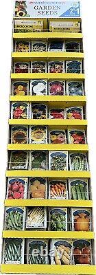 American Seeds Display Case with over 700 Seed Bags (flowers+vegetables) Non GMO