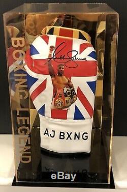 Anthony Joshua Signed Boxing Glove Display Case AJ BXNG World Champion AFTAL COA
