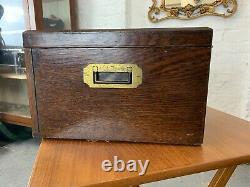 Antique Cutlery Campaign Canteen Box Drawers Collectors Cabinet Display Case