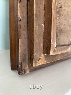 Antique Deep Frame Shadow Box Display Case Victorian Wood Floral Etching 12 x 14