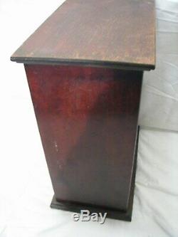 Antique Dyola Wooden Fabric Dye Store Display Cabinet Shadow Box Wood Case