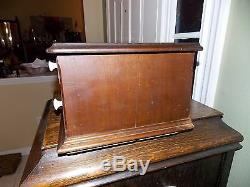 Antique RARE National Pin Co 2 Drawer Box Needle Display Case Cabinet 1800's