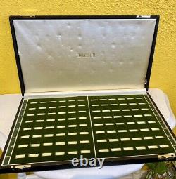 Antique Vintage Multi Ring Display Case Green Velvet Sizes 5-11.5 Jeweler Box 96