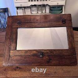 Antique Wooden Store Countertop Display Case With Dividers, Bread Box