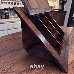 Antique Wooden Store Countertop Display Case With Dividers, Bread Box