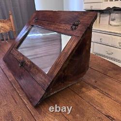 Antique Wooden Store Countertop Display Case With Dividers, Bread Box