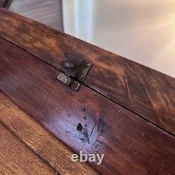 Antique Wooden Store Countertop Display Case With Dividers, Bread Box