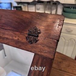 Antique Wooden Store Countertop Display Case With Dividers, Bread Box