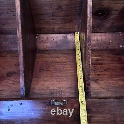 Antique Wooden Store Countertop Display Case With Dividers, Bread Box