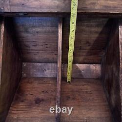 Antique Wooden Store Countertop Display Case With Dividers, Bread Box