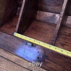 Antique Wooden Store Countertop Display Case With Dividers, Bread Box