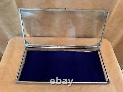 Art Deco Glass Tabletop Store Display Case counter top lidded box j. E. Shields