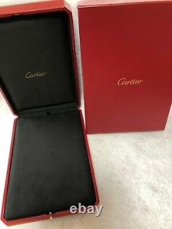 Authentic Cartier Necklace Box Case Red Display Presentation Extra Large FLAT
