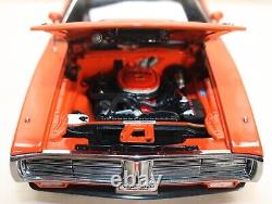 Authentics 1971 Dodge Charger R/t Orange Chase Car. No Box 118 In Display Case