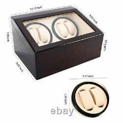 Automatic Rotation 4+6 Watch Winders Display Boxes Storage Case Organizer Silent