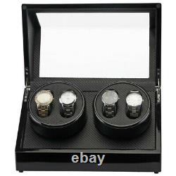 Automatic Rotation Watch Winder Carbon Fiber Jewelry Storage Case Display Box