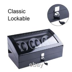 Automatic Rotation Watch Winder Storage Case Display Box 6+7 Leather Storage