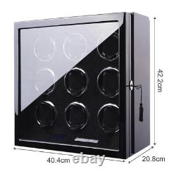 Automatic Watch Winder for 9 Watches Display Storage Case Box with Quiet Motor