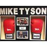 BOXING GLOVE DISPLAY CASE/ 3D BOX FOR 2x Mike Tyson Signed Gloves with 3d Text