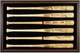 Baseball Bat Display Case with Brown Wood Frame for 6 Bats