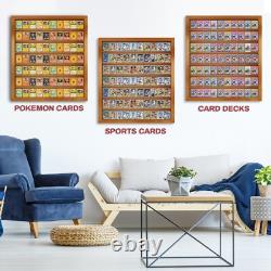 Baseball Card Display Case 70 Ungraded Wall-Mount with Anti-Theft Gold Locks