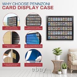 Baseball Card Display Case Sports Card Frame Lockable -Holds 50 PSA Graded Cards