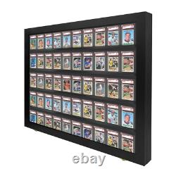 Baseball Card Display Case Sports Card Frame Lockable -Holds 50 PSA Graded Cards
