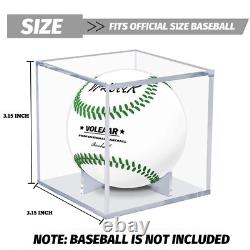 Baseball Display Case 4 Pack, UV Protected Acrylic Square Baseball Holder, Clear Baseball Display Case 4 Pack, UV Protected Acrylic Square Baseball Holder, Clear