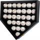 Baseball Display Case Frame Shadow Box Wall Cabinet Holder to Hold 30 Balls, wit