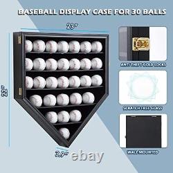 Baseball Display Frame Case Baseball Shadow Box Wall Cabinet Baseball Holders fo