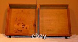 Beautiful Antique Goff's Braid Oak 2 Drawer Cabinet Box Vintage 18 x 18 x 8