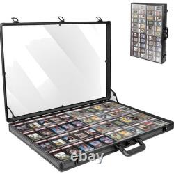 Black Aluminum Display Case 34x22 In Large Card TCG Sports Jewelry Collection