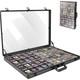 Black Aluminum Display Case 34x22 In Large Card TCG Sports Jewelry Collection