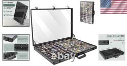 Black Aluminum Display Case 34x22 In Large Card TCG Sports Jewelry Collection