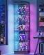 Black Display Cabinet with RGB Lights, Corner Curio Cabinets with Glass Doors