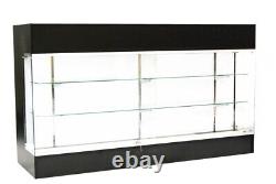 Black Laminate Wood Display Showcase Register 72 Inch POS Check Out Counter