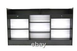 Black Laminate Wood Display Showcase Register 72 Inch POS Check Out Counter