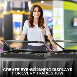 Black Portable Trade Show Display Case for Coins & Collectibles 24 x 36 x 4