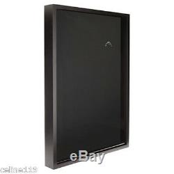 Black Sports Jersey Case 22 x 28 Display Case Shadow Box Deep Large Display